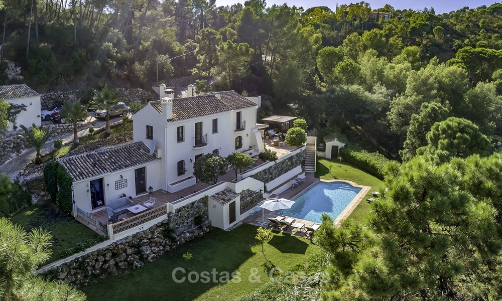 Idyllic traditional villa with amazing countryside views for sale, in the exclusive gated estate of El Madroñal, Benahavis, Marbella 12964