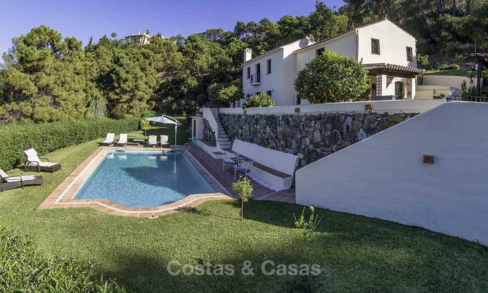 Idyllic traditional villa with amazing countryside views for sale, in the exclusive gated estate of El Madroñal, Benahavis, Marbella 12965