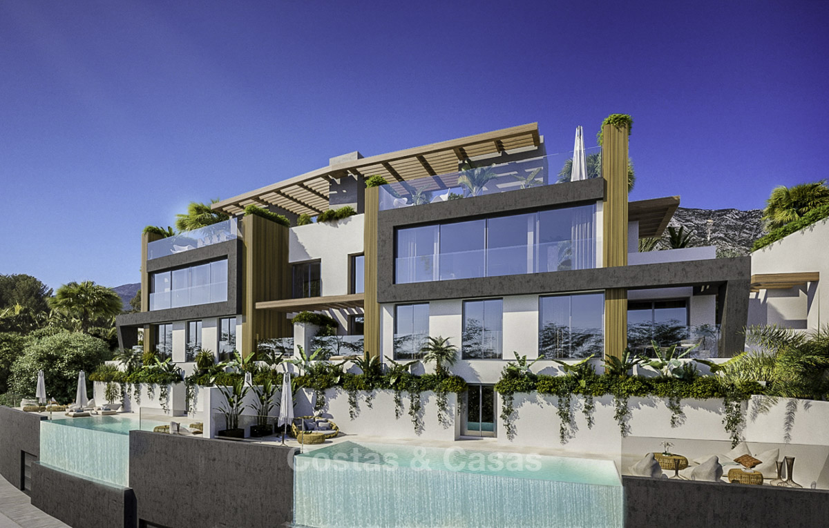 sea　Modern　new　sale　luxury　houses　views　for　Golf　Benahavis　Marbella