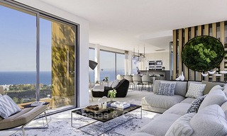 Modern semi-detached new luxury houses with stunning sea views for sale in the Golf Valley, Benahavis, Marbella 12970 