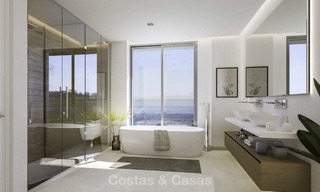 Modern semi-detached new luxury houses with stunning sea views for sale in the Golf Valley, Benahavis, Marbella 12978 