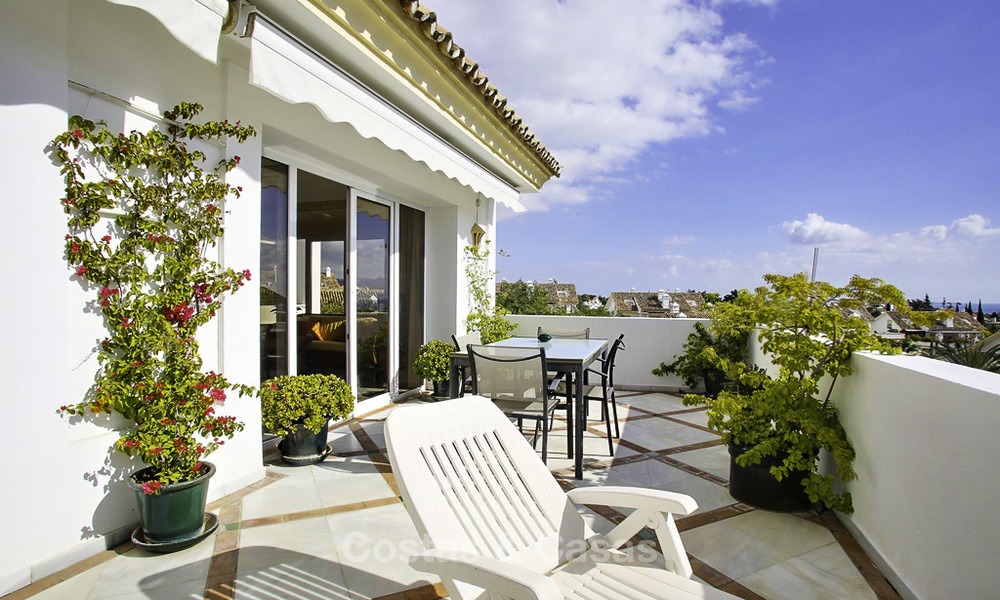 Spacious apartment with panoramic sea views for sale, in a prestigious complex on the Golden Mile, Marbella 13153