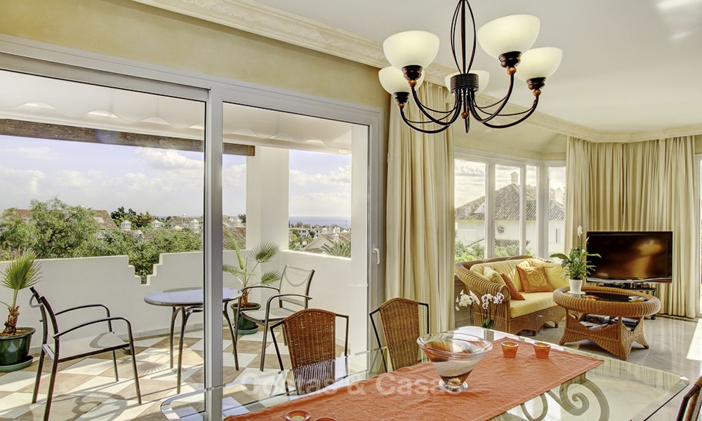 Spacious apartment with panoramic sea views for sale, in a prestigious complex on the Golden Mile, Marbella 13159