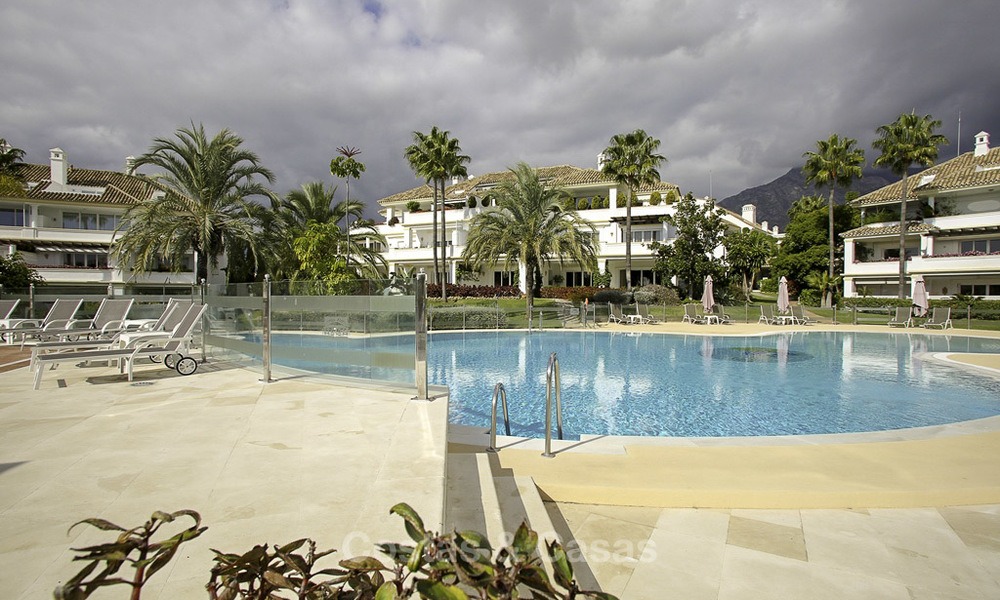 Spacious apartment with panoramic sea views for sale, in a prestigious complex on the Golden Mile, Marbella 13187