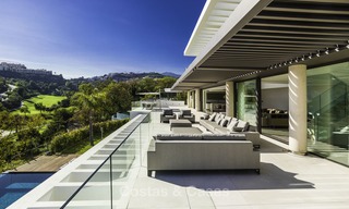 Brand new modern luxury villa with golf and sea views for sale, ready to move into, in a posh golf resort in Nueva Andalucia, Marbella - Benahavis 13254 