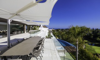 Brand new modern luxury villa with golf and sea views for sale, ready to move into, in a posh golf resort in Nueva Andalucia, Marbella - Benahavis 13256 