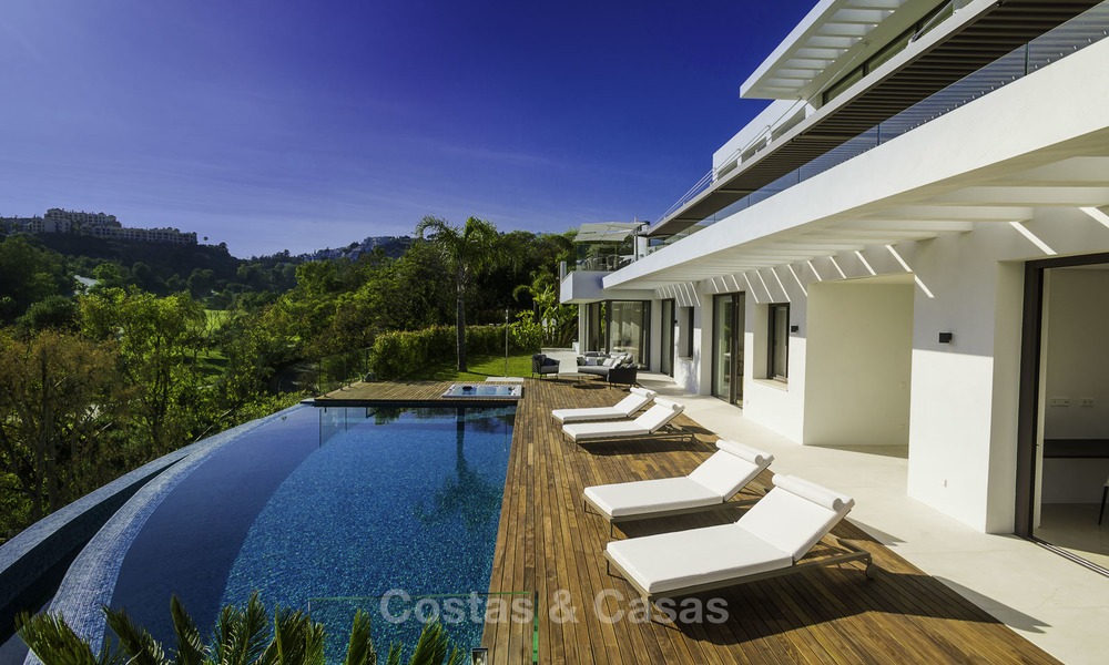 Brand new modern luxury villa with golf and sea views for sale, ready to move into, in a posh golf resort in Nueva Andalucia, Marbella - Benahavis 13264