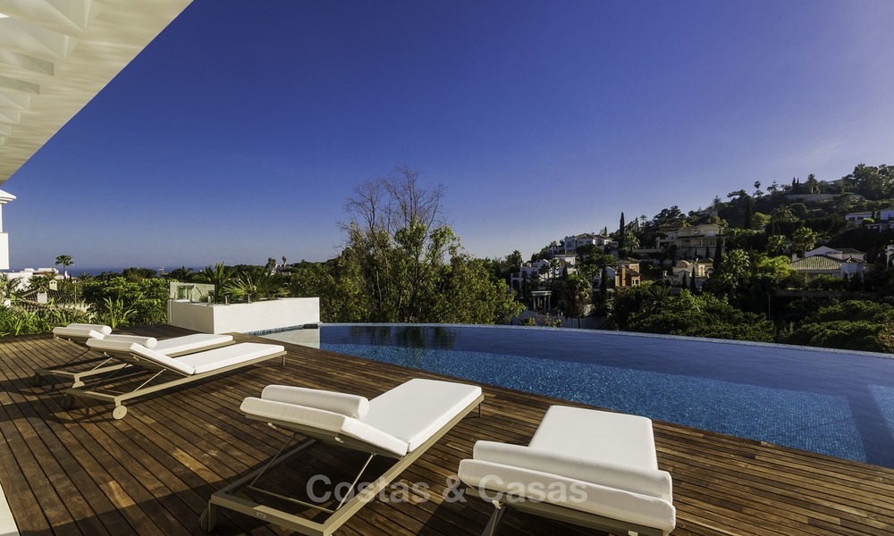 Brand new modern luxury villa with golf and sea views for sale, ready to move into, in a posh golf resort in Nueva Andalucia, Marbella - Benahavis 13266