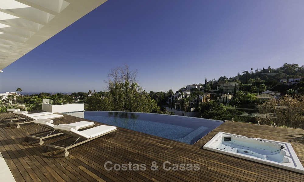 Brand new modern luxury villa with golf and sea views for sale, ready to move into, in a posh golf resort in Nueva Andalucia, Marbella - Benahavis 13267