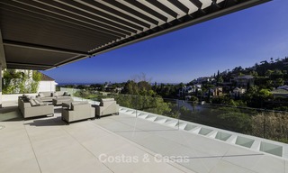 Brand new modern luxury villa with golf and sea views for sale, ready to move into, in a posh golf resort in Nueva Andalucia, Marbella - Benahavis 13269 