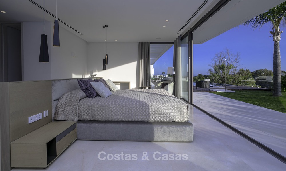 Brand new modern luxury villa with golf and sea views for sale, ready to move into, in a posh golf resort in Nueva Andalucia, Marbella - Benahavis 13279