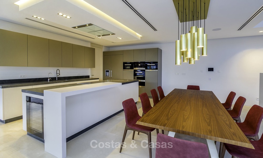 Brand new modern luxury villa with golf and sea views for sale, ready to move into, in a posh golf resort in Nueva Andalucia, Marbella - Benahavis 13285