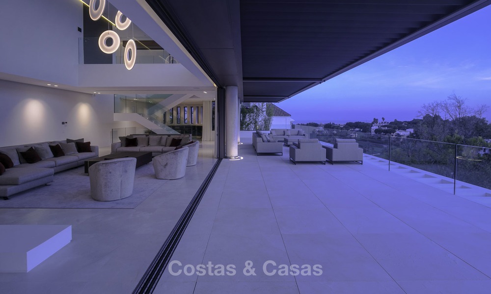Brand new modern luxury villa with golf and sea views for sale, ready to move into, in a posh golf resort in Nueva Andalucia, Marbella - Benahavis 13287