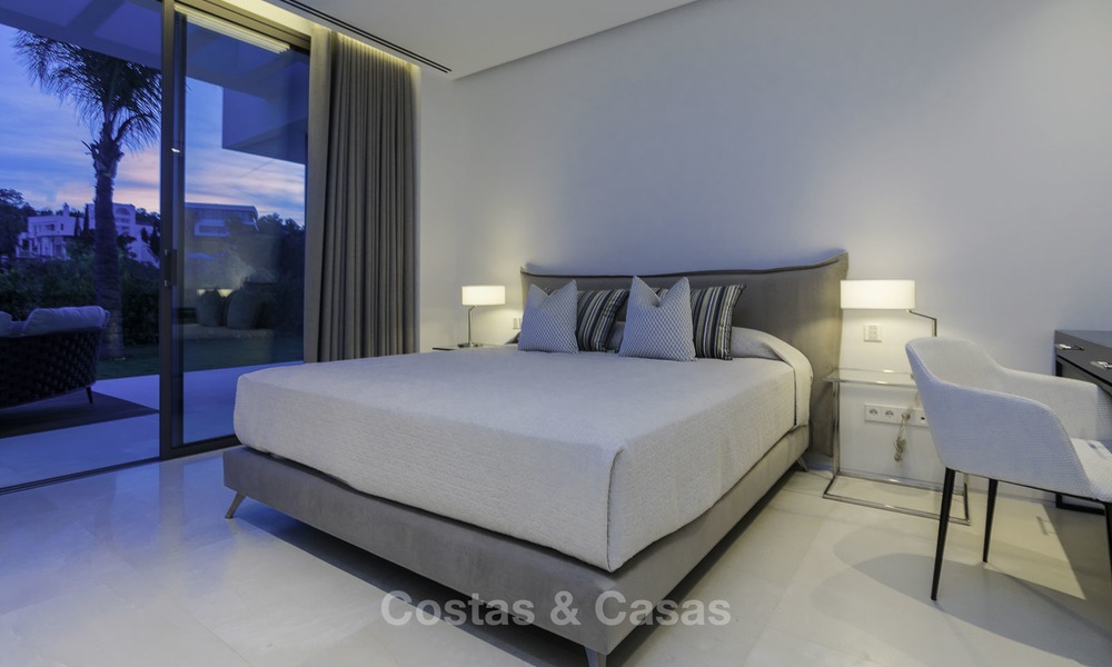 Brand new modern luxury villa with golf and sea views for sale, ready to move into, in a posh golf resort in Nueva Andalucia, Marbella - Benahavis 13291