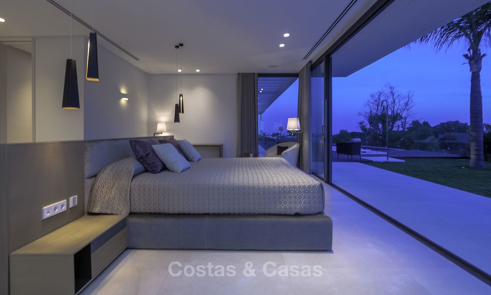Brand new modern luxury villa with golf and sea views for sale, ready to move into, in a posh golf resort in Nueva Andalucia, Marbella - Benahavis 13293