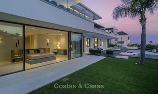 Brand new modern luxury villa with golf and sea views for sale, ready to move into, in a posh golf resort in Nueva Andalucia, Marbella - Benahavis 13294 