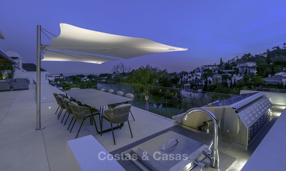 Brand new modern luxury villa with golf and sea views for sale, ready to move into, in a posh golf resort in Nueva Andalucia, Marbella - Benahavis 13296