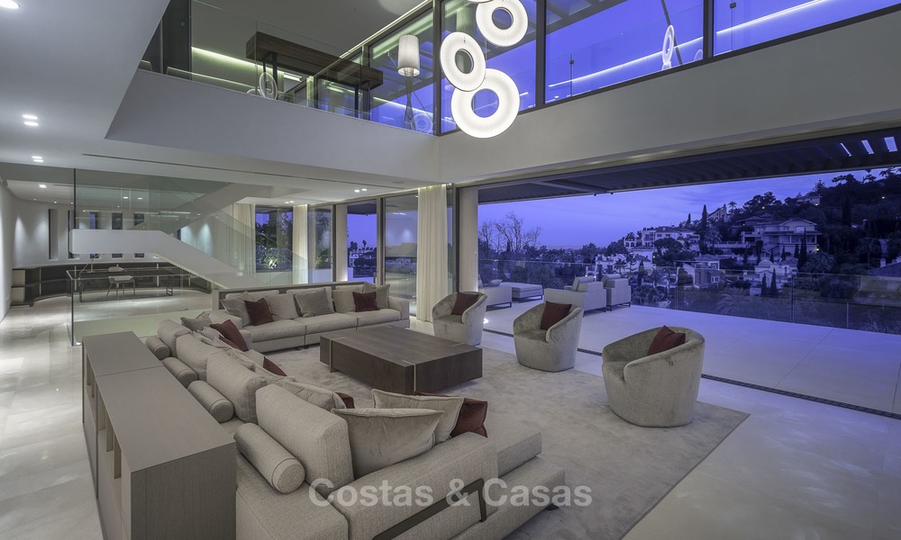 Brand new modern luxury villa with golf and sea views for sale, ready to move into, in a posh golf resort in Nueva Andalucia, Marbella - Benahavis 13299