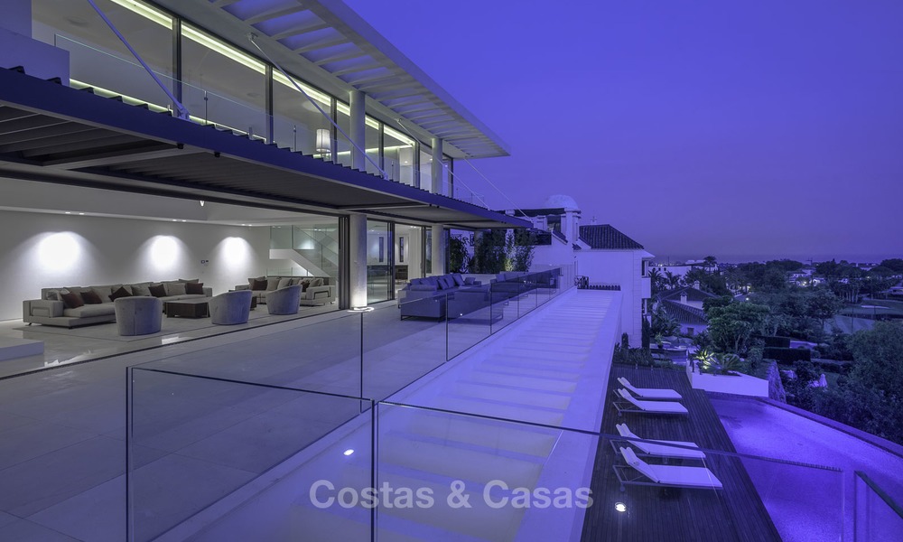 Brand new modern luxury villa with golf and sea views for sale, ready to move into, in a posh golf resort in Nueva Andalucia, Marbella - Benahavis 13301