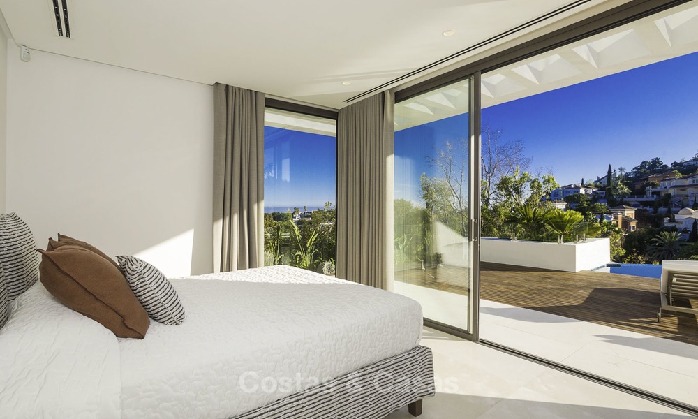 Brand new modern luxury villa with golf and sea views for sale, ready to move into, in a posh golf resort in Nueva Andalucia, Marbella - Benahavis 13307