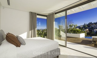 Brand new modern luxury villa with golf and sea views for sale, ready to move into, in a posh golf resort in Nueva Andalucia, Marbella - Benahavis 13307 