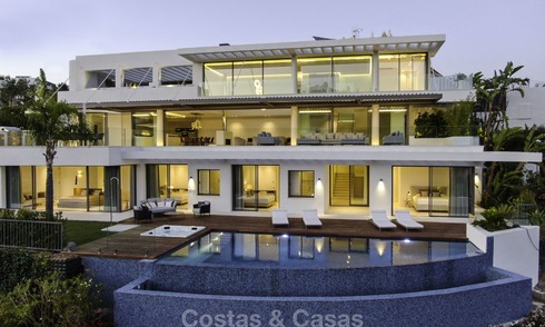 Brand new modern luxury villa with golf and sea views for sale, ready to move into, in a posh golf resort in Nueva Andalucia, Marbella - Benahavis 13308