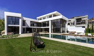 Stunning new modern contemporary luxury villa for sale, frontline golf in an exclusive resort, Benahavis, Marbella 13415 