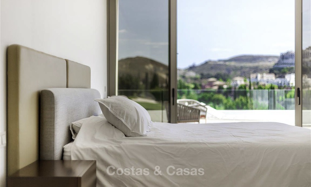 Stunning new modern contemporary luxury villa for sale, frontline golf in an exclusive resort, Benahavis, Marbella 13434