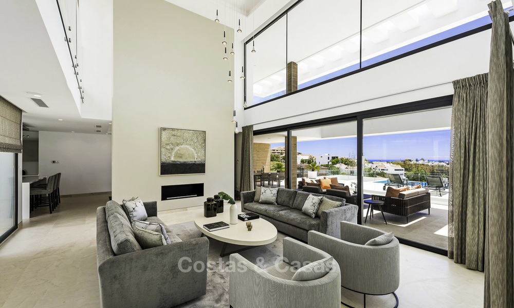 Brand new contemporary designer villa with stunning sea and golf views for sale, ready to move into, Benahavis - Marbella 13678