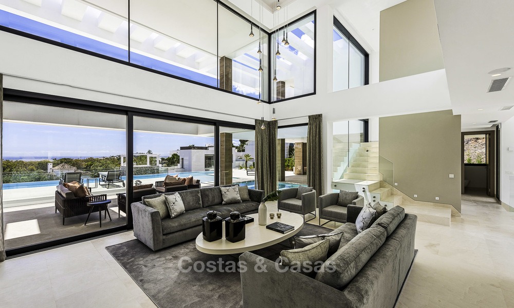 Brand new contemporary designer villa with stunning sea and golf views for sale, ready to move into, Benahavis - Marbella 13681