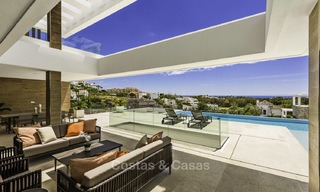 Brand new contemporary designer villa with stunning sea and golf views for sale, ready to move into, Benahavis - Marbella 13684 