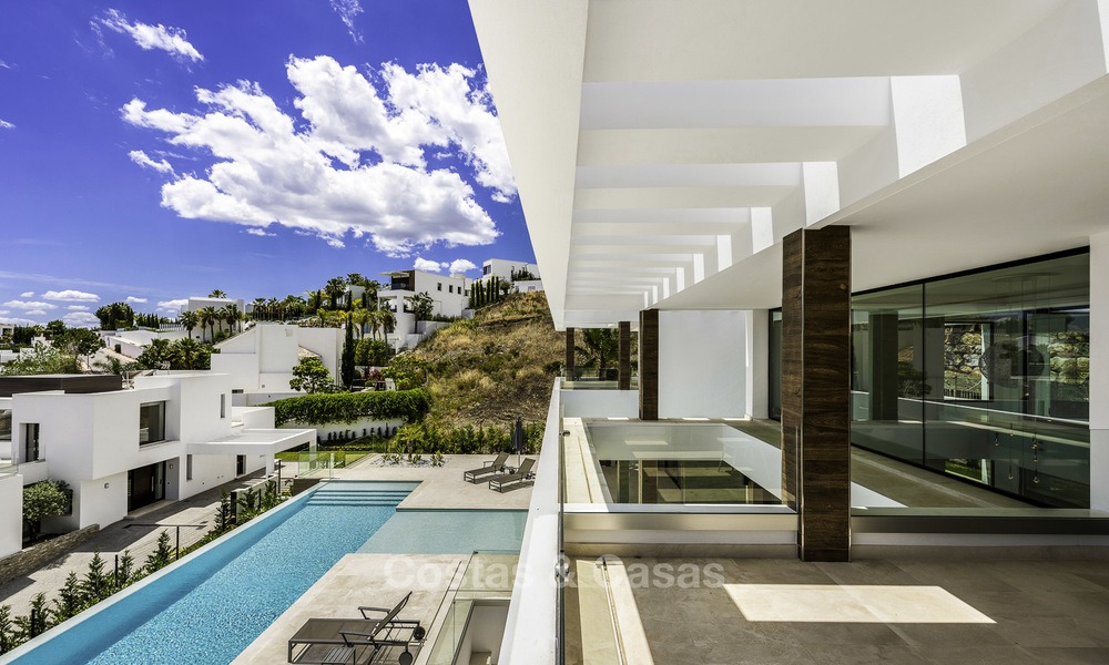 Brand new contemporary designer villa with stunning sea and golf views for sale, ready to move into, Benahavis - Marbella 13689