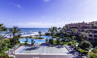 Exceptional luxury beachfront penthouse apartment for sale in a prestigious complex, Puerto Banus, Marbella 13908 