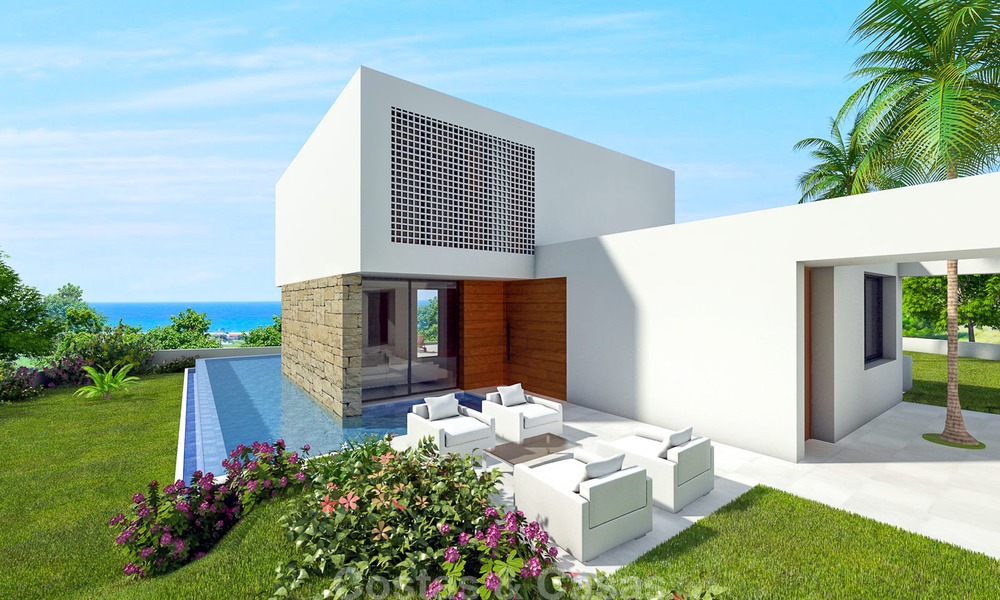 New eco-conscious modern luxury villa with open seaviews for sale, walking distance to the beach, Estepona 14101
