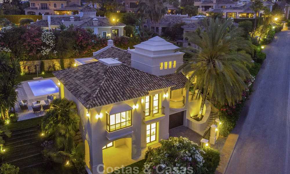 Elegant and luxurious Mediterranean style villa for sale, completely renovated, in Nueva Andalucia’s Golf Valley, Marbella 14235