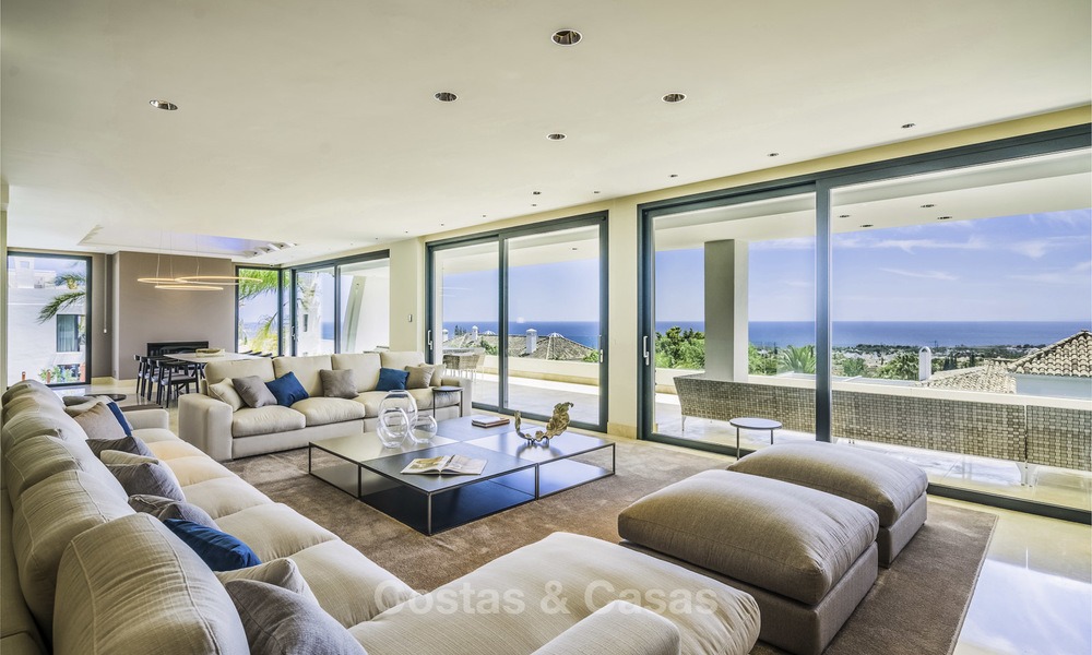 Awesome, super deluxe 5 bed penthouse apartment with panoramic sea views for sale in Sierra Blanca on the Golden Mile, Marbella 14295