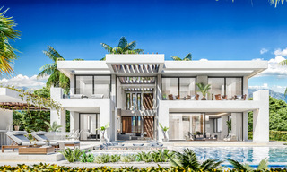 Brand new modern contemporary luxury villas for sale, frontline golf on the New Golden Mile, between Marbella and Estepona 33609 