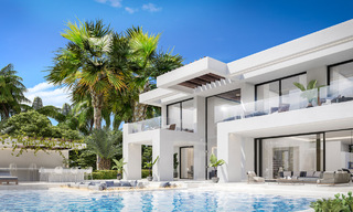 Brand new modern contemporary luxury villas for sale, frontline golf on the New Golden Mile, between Marbella and Estepona 33611 