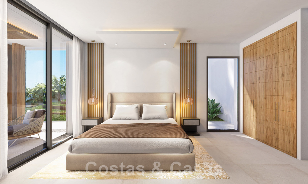 Brand new modern contemporary luxury villas for sale, frontline golf on the New Golden Mile, between Marbella and Estepona 46150