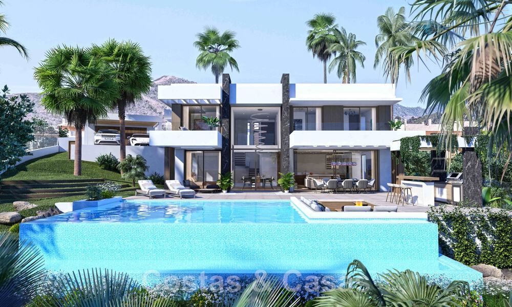 Brand new modern contemporary luxury villas for sale, frontline golf on the New Golden Mile, between Marbella and Estepona 46157