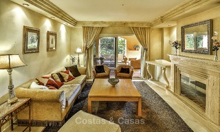 Attractive spacious garden apartment for sale in a prestigious Sierra Blanca complex on the Golden Mile in Marbella 14365 