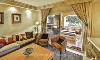 Attractive spacious garden apartment for sale in a prestigious Sierra Blanca complex on the Golden Mile in Marbella 14366 