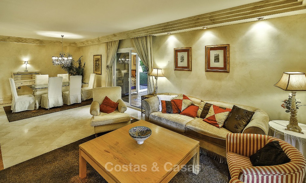 Attractive spacious garden apartment for sale in a prestigious Sierra Blanca complex on the Golden Mile in Marbella 14374