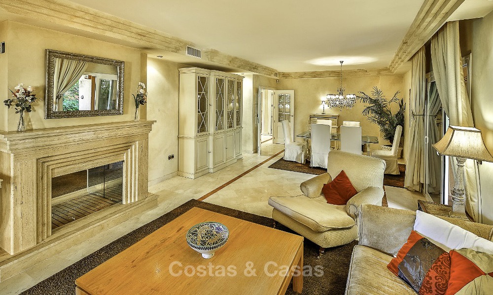 Attractive spacious garden apartment for sale in a prestigious Sierra Blanca complex on the Golden Mile in Marbella 14375
