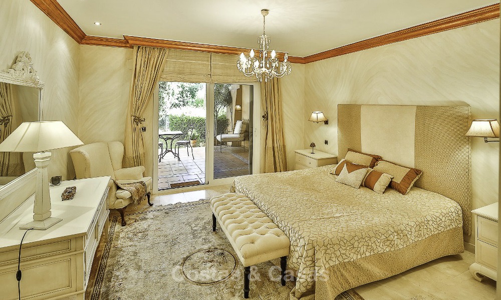 Attractive spacious garden apartment for sale in a prestigious Sierra Blanca complex on the Golden Mile in Marbella 14378