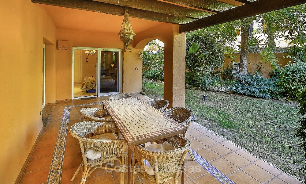 Attractive spacious garden apartment for sale in a prestigious Sierra Blanca complex on the Golden Mile in Marbella 14385