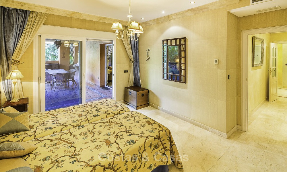 Attractive spacious garden apartment for sale in a prestigious Sierra Blanca complex on the Golden Mile in Marbella 14402