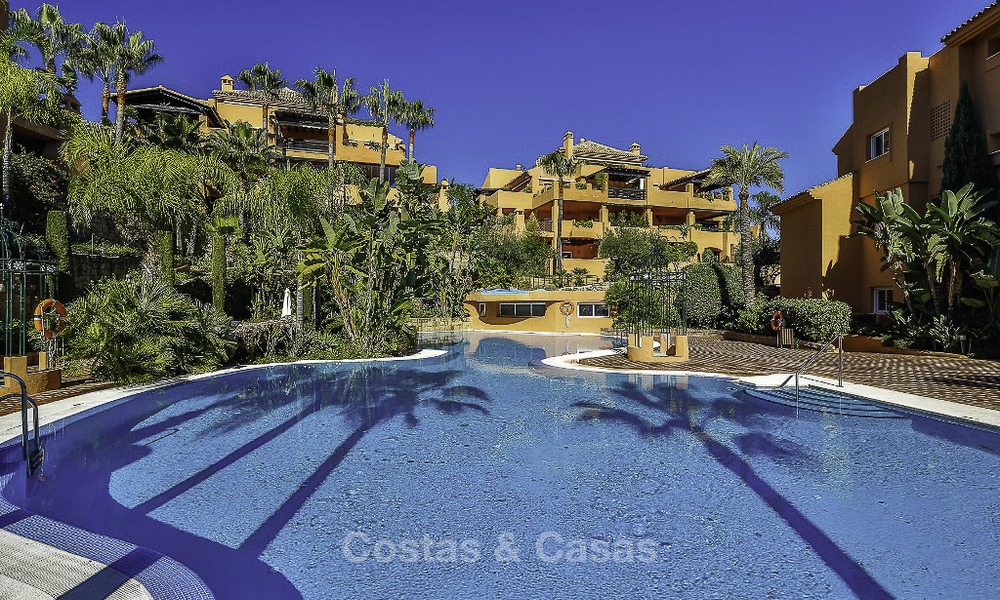 Attractive spacious garden apartment for sale in a prestigious Sierra Blanca complex on the Golden Mile in Marbella 14407