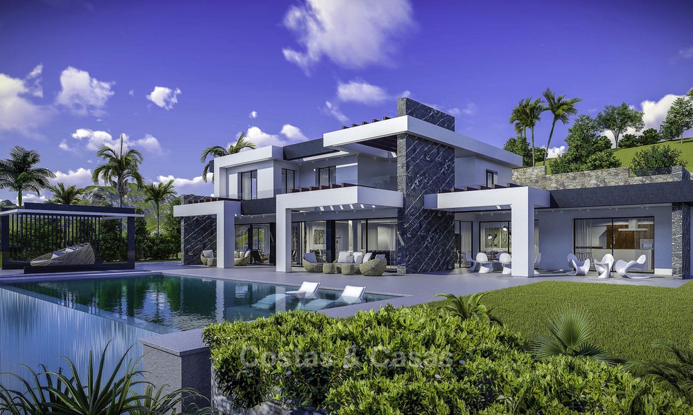 Delightful new modern contemporary villa for sale near the Golf Valley, Nueva Andalucia, in prestigiuous gated urbanisation in Marbella - Benahavis 14466