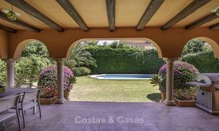 Cosy Mediterranean style villa for sale, walking distance to the beach, in a prestigious urbanisation, between Estepona and Marbella 14438 